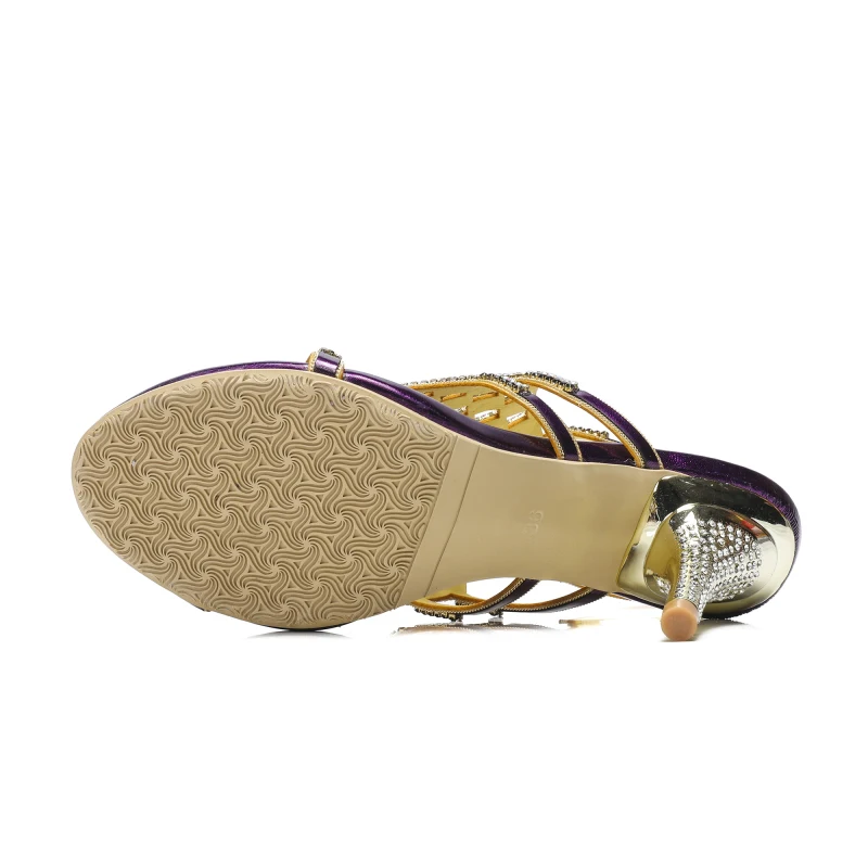 

Christia Bella New Large Size Rhinestones Sandals High Heels Party Wedding Pumps Thin Heeels Peep Toe Women Fashion Stilettors