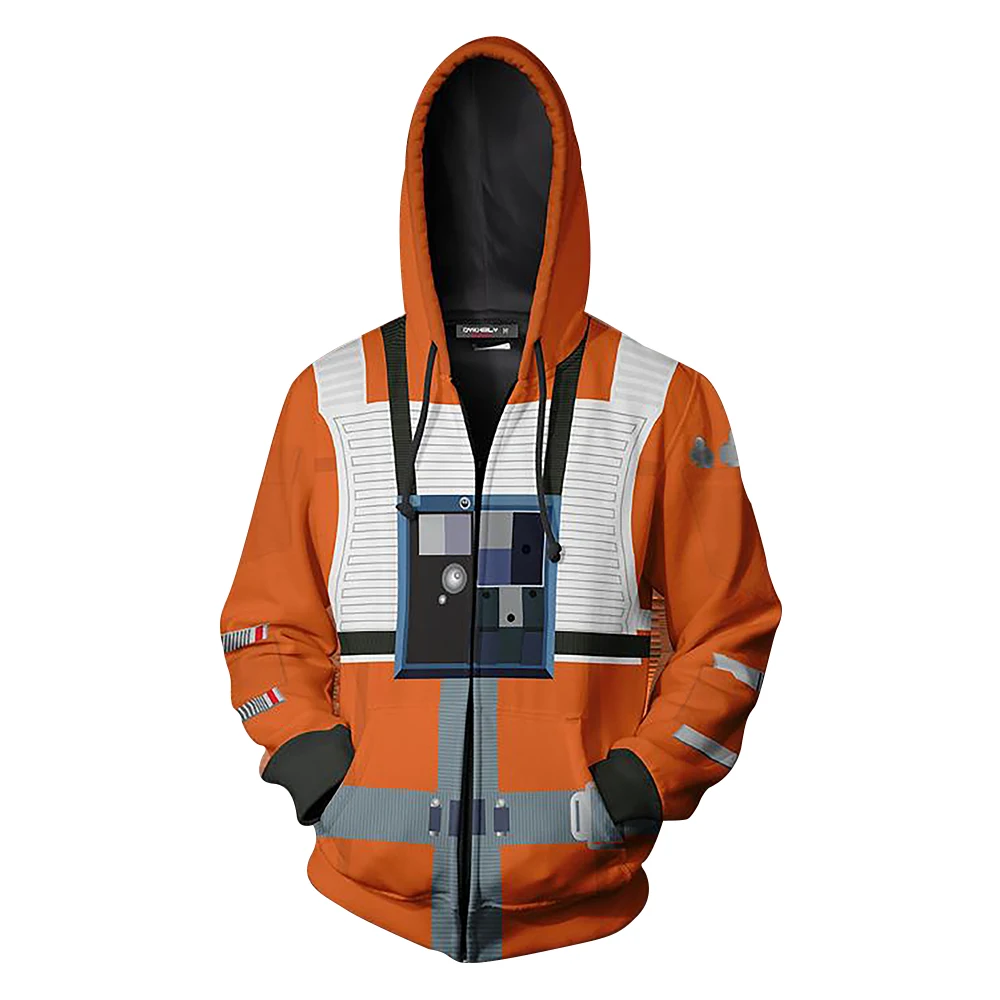 

New Fashion 3D Print Zipper Hoodies Funny Unisex Hoodies War Movie Cosplay Print Hotstyle Pullover Sleeve Streetwear Hoodies
