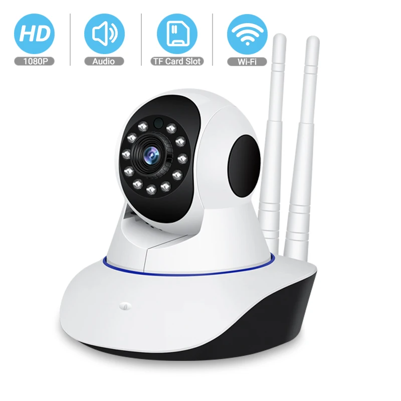 INQMEGA 1080P H.265 домашняя ip камера безопасности двойная антенна WiFi Аудио запись 360