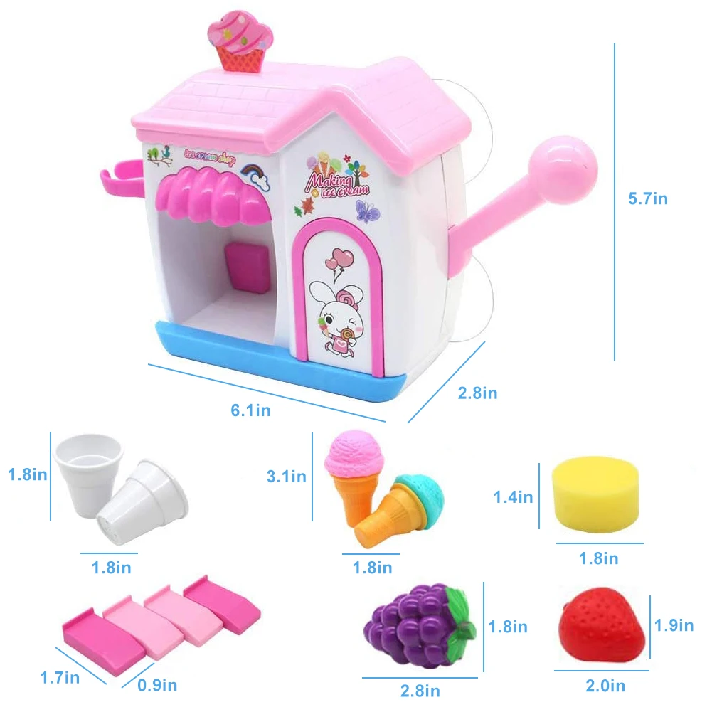 

The new bubble machine toy ABS durable and safe ice cream bubble blower children's baby bathing bathing bath toy #W