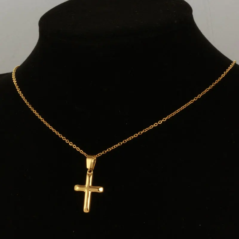 

Women's Necklace Cross Stainless Steel Couple Simple Retro Pendant 2022 New Young Luxury Neck Chain Jewelry Accessories Gift