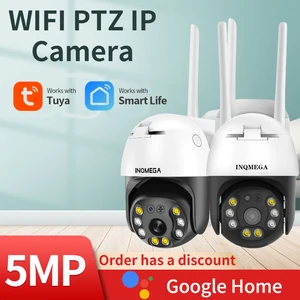 inqmega 5mp wifi ptz ip camera tuya smart home monitor security video surveillance day and night full color cctv free global shipping