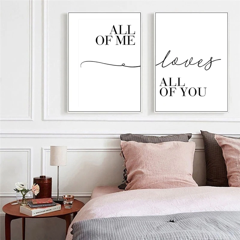 2 панели Скандинавский минималистский черно белые настенный художественный