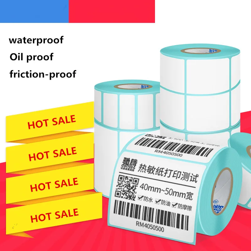 Ширина 40 * высота 90 мм термопринтер бумага для этикеток чистые 300 листов/рулон