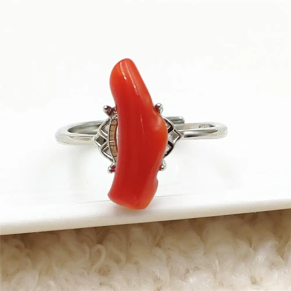 

Натуральный Красный драгоценные коралловый браслет из драгоценного камня с 16 мм Регулируемая Женская редкое сырье Материал 925 пробы Серебр...