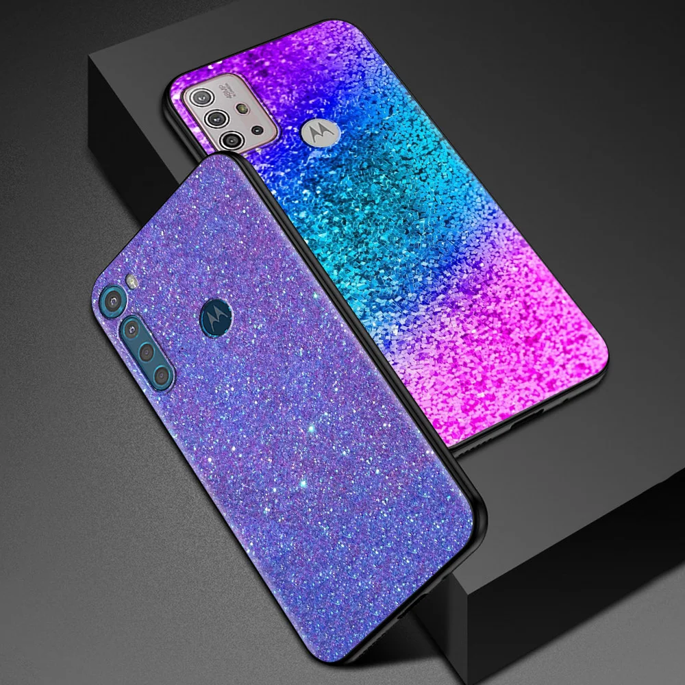 sparkle glitter for motorola one fusion shell for moto g10 g9 g8 plus play power one g20 g30 g40 g50 g60 edge 20 phone case free global shipping