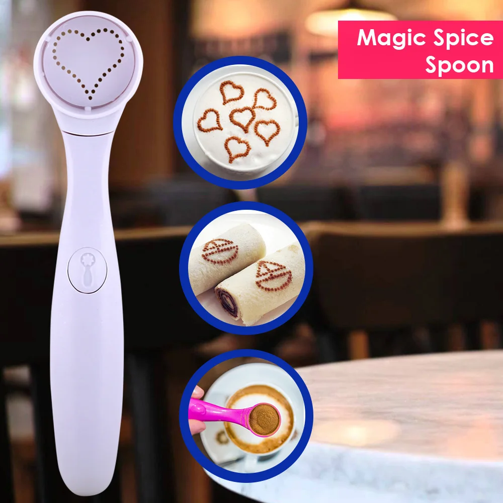 

16 Kinds Of Fancy Pattern Spice Spoon Removable And Easy To Clean Coffee Cake Printing Spoon Cake Decoration Tool Portable