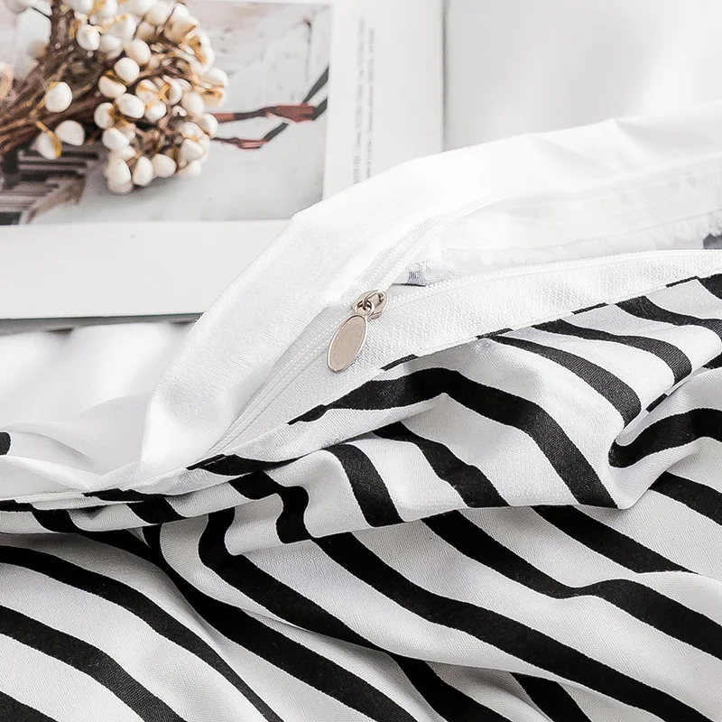 Lanlika черно белые точки Комплект постельного белья Скандинавское постельное