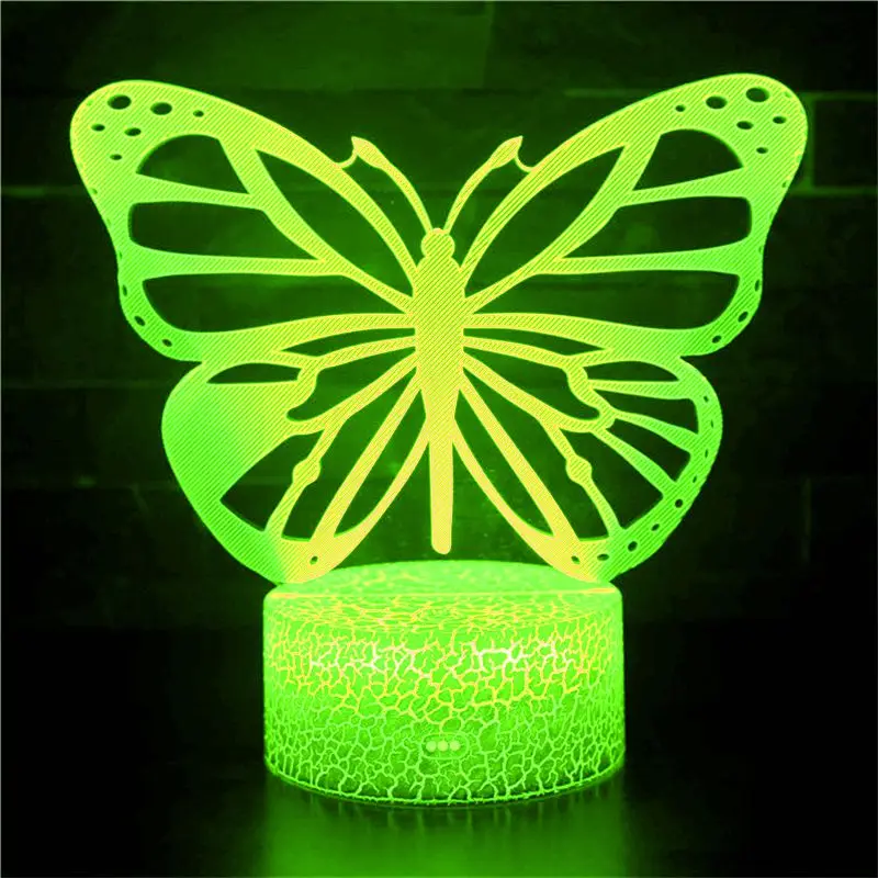 

Насекомые, красивая бабочка, животные, 3d ночник, украшение для детской комнаты, визусветильник льник, лучший рождественский подарок, настол...