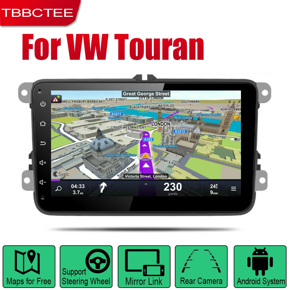 Для Volkswagen VW Touran 2003 ~ 2015 Android Автомагнитола Стерео gps навигация Bluetooth wifi 2din