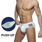 Трусы для плавания UXH мужские с чашками пуш-ап, модный пикантный купальник с эффектом пениса, с треугольным рисунком, пляжные шорты для серфинга