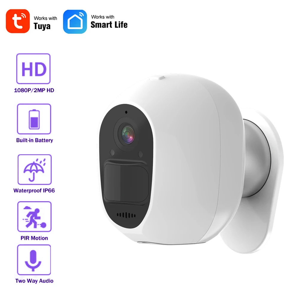 

Камера Smartlife с низким энергопотреблением, Wi-Fi, 1080P, 5000 мА ч, HD, 2 МП, IP66, ночное видение