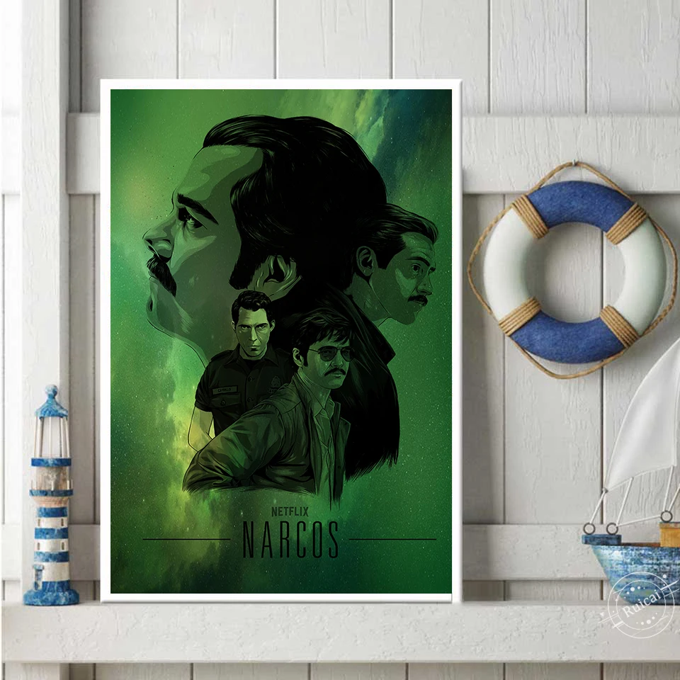 Настенный плакат с изображением персонажа Narcos в современном стиле украшение для