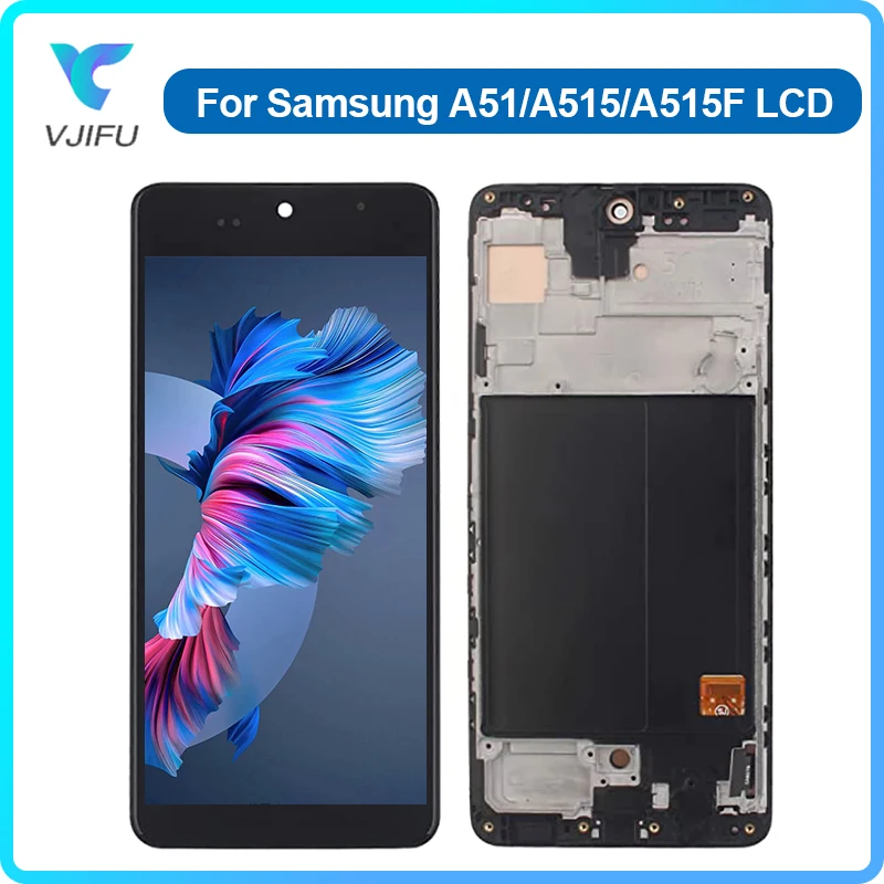 6 5‘’ lcd display for samsung galaxy a51 touch screen digitizer assembly phone screen replacement for a515 a515fnds a515f free global