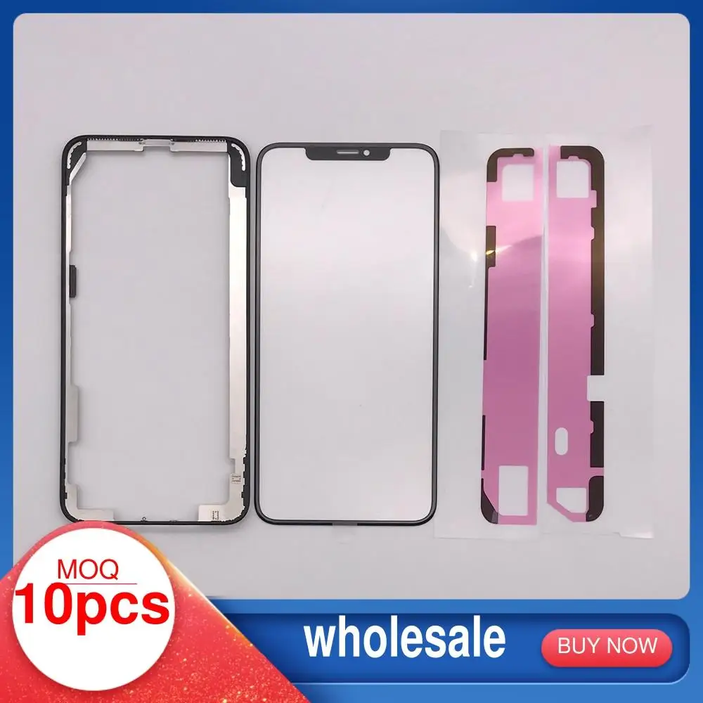 

10 шт. Передняя стеклянная рамка OCA для iPhone 12 Mini 11 Pro X XS Max Xr Sreen сменная клейкая наклейка