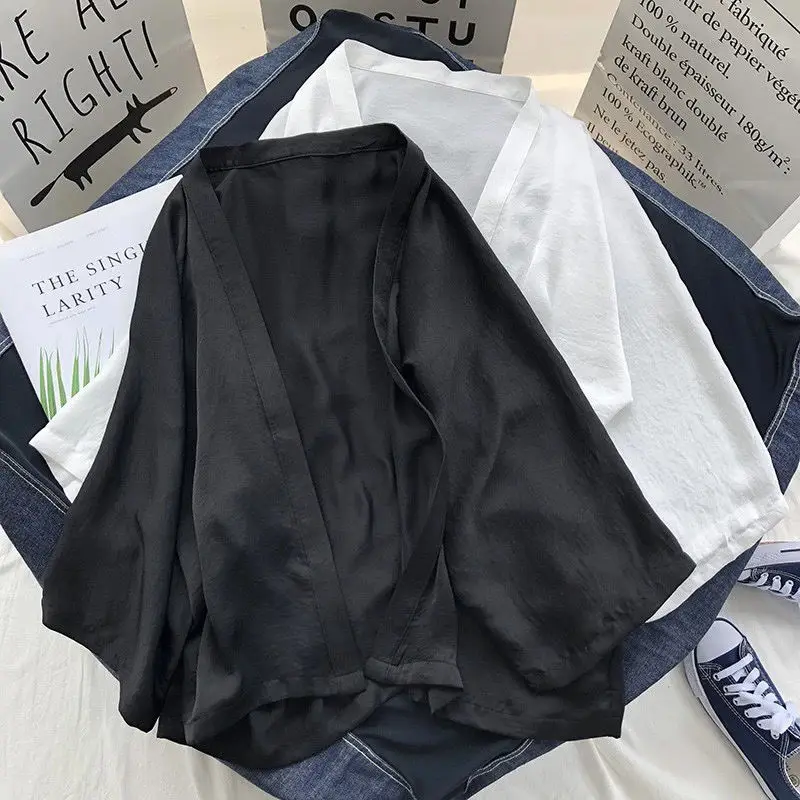 

Chiffon sunscreen clothes female new loose Korean version outer cardigan thin student short shawl sunscreen coat P3 445