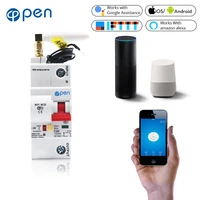 open 1p 16a remote control wifi circuit breaker smart switch intelligent automatic recloser support alexa and google home