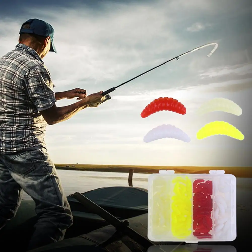 100 шт./лот пчелиная куколка добавляющая соль Мягкая приманка для рыбалки 2 см.