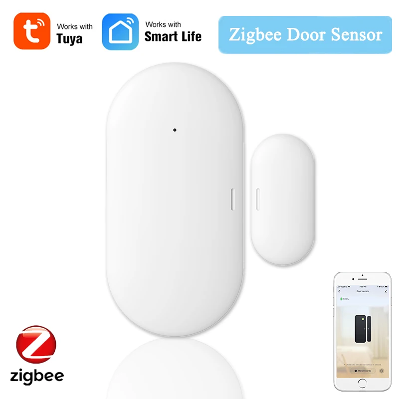 Датчик для окон и дверей Smart Life ZigBee беспроводной детектор открывания закрывания с