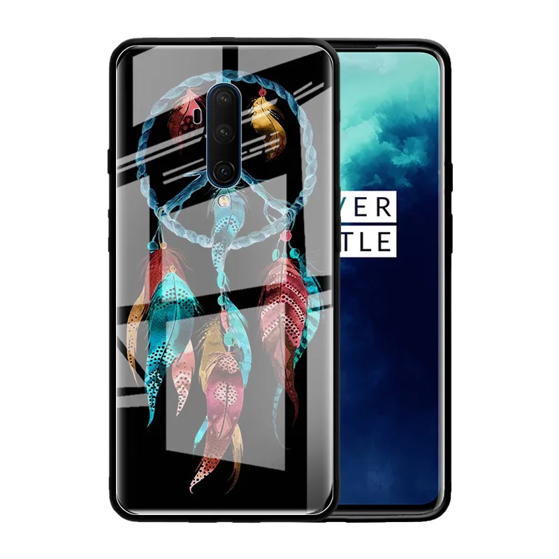 

Tempered Glass Case For OnePlus Nord Z 8 7 7T Pro 5G 7Pro Mobile Phone Shell Silicone Edge Capas 7TPro Dream Catcher Style