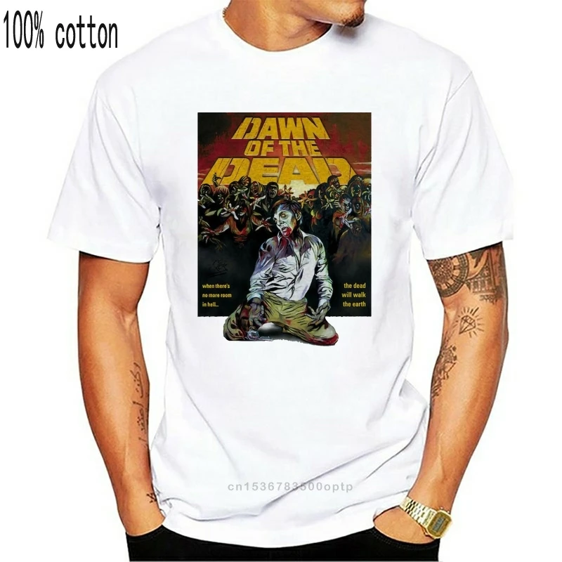 1978 топы на тему рассвета мертвых футболка Джордж а Ромеро культ ужас зомби