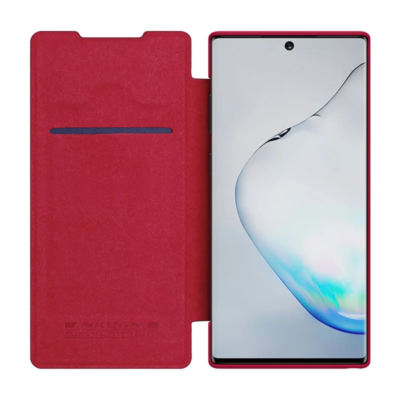 Nillkin Qin Роскошный ультра тонкая Книга Флип кожаный чехол для samsung Galaxy Note 9 10 S9 S10 Plus S10E Note10 Plus слот для карт