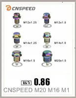 CNSPEED M20 M16 M14 M12* 1,5/1,25 алюминий Neo хром Магнитная дренажная масляная пробка дренажный болт масло отстойник Сливная пробка Гайка YC100281