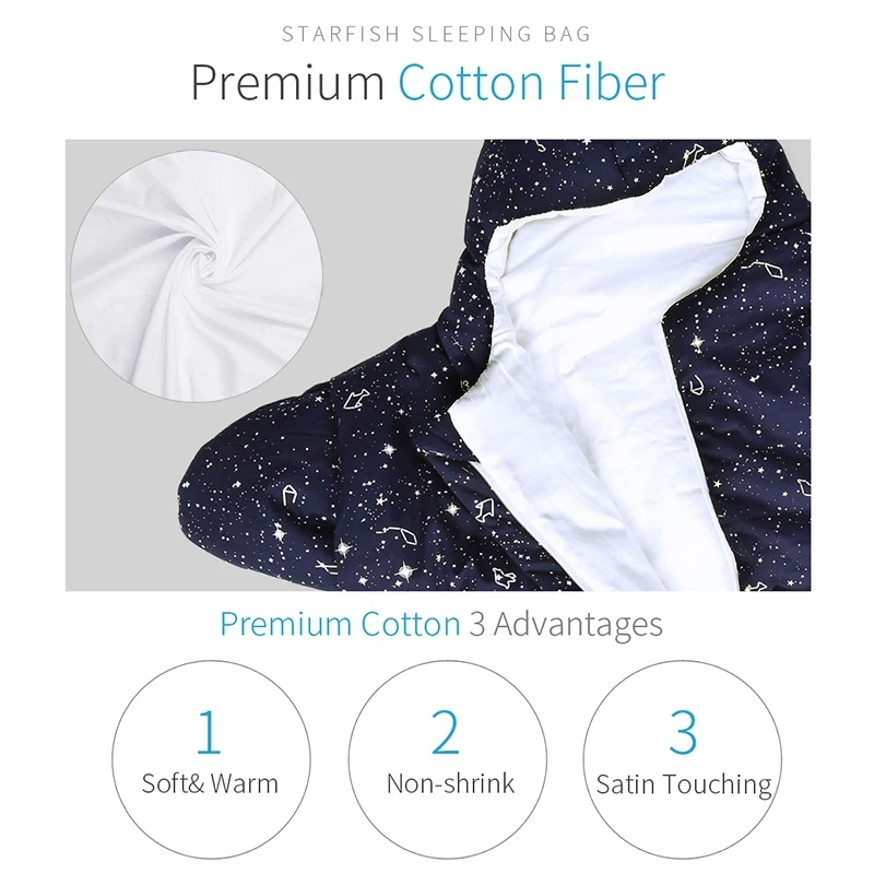 

Baby Starfish Sleepsack Wearable Blanket Swaddling Wrap Winter Nest