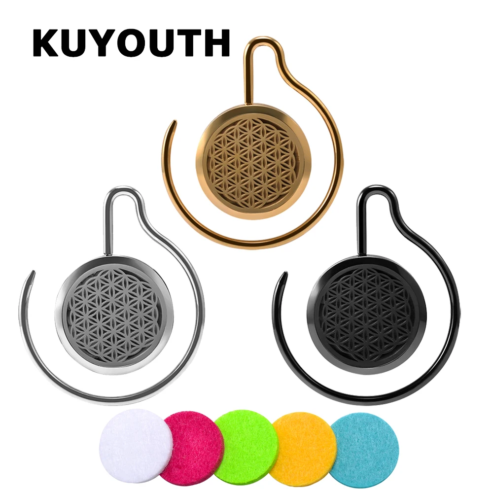 

KUYOUTH Новый Ловец снов из нержавеющей стали Духи диффузор для ароматерапии вес ушей пирсинг ювелирные изделия подрамники для серьги 2 шт.