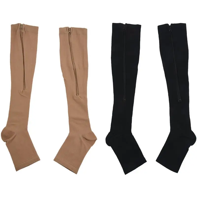 2 пары увеличивающие циркуляцию Компрессионные гольфы поддерживающие ноги чулки