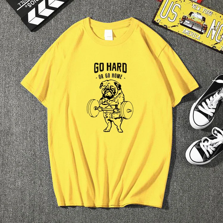 Мужская Повседневная футболка из хлопка HIPFANDI качественная модная с коротким