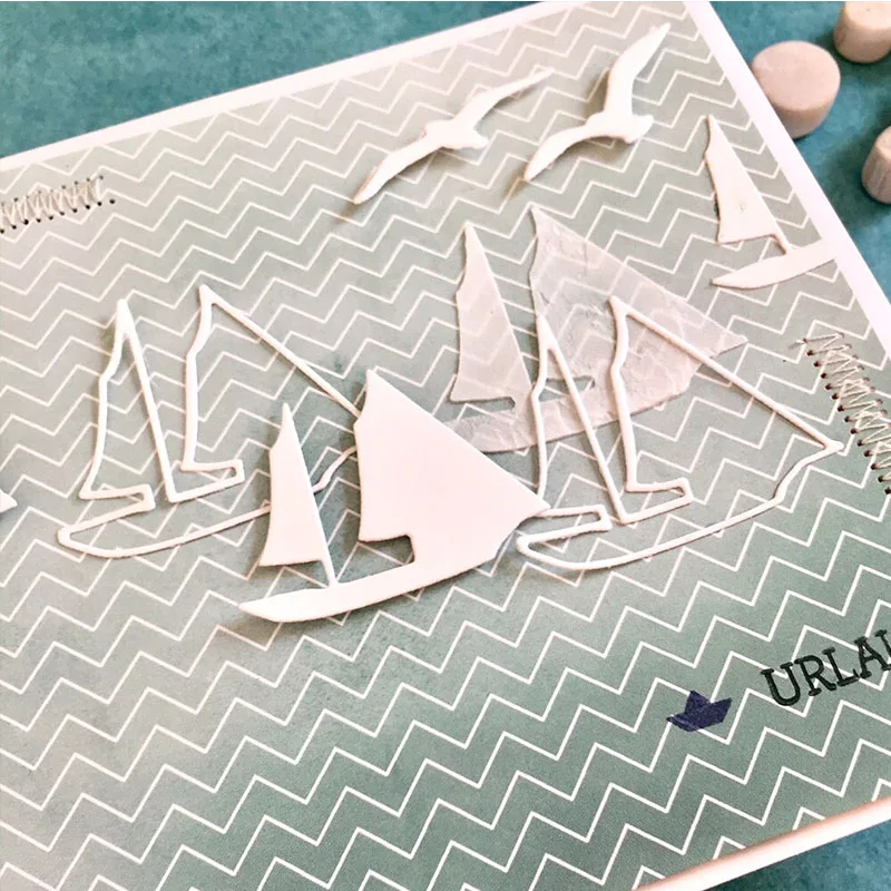 Металлические Вырубные штампы одинокая лодка сделай сам создание открыток