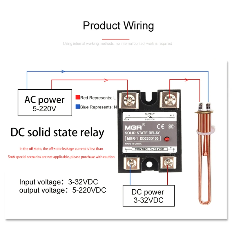 SSR MGR DC Control AC Single phase Solid State Relay 10A-150A With Cover 3-32VDC Input 24-480VAC Output | Обустройство дома
