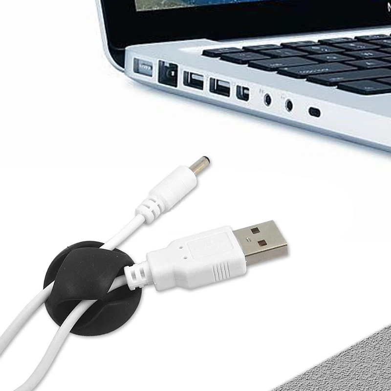 

6 pcs/lot Colorful Cable Clip Desk Tidy Wire Drop Lead USB Charger Holder Mouse Cable Cord Organizer Holder Secure Table For Car