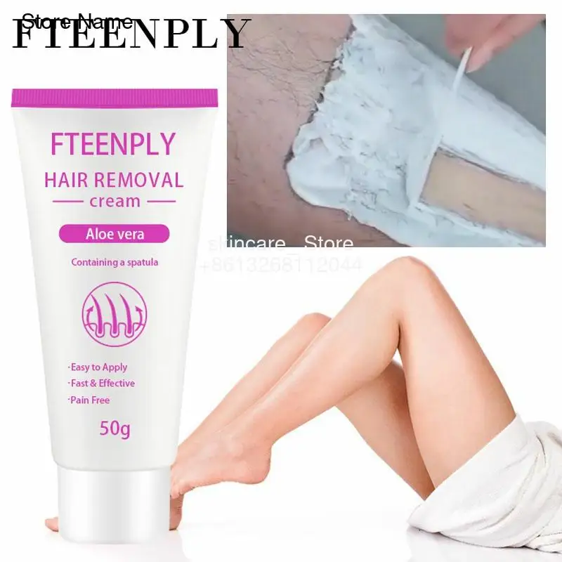

FTEENPLY Hair Removal Cream Aloe Vera Painless Gentle Hair Removal Cream Underarm Leg Body Depilatory Cream Hair Removal