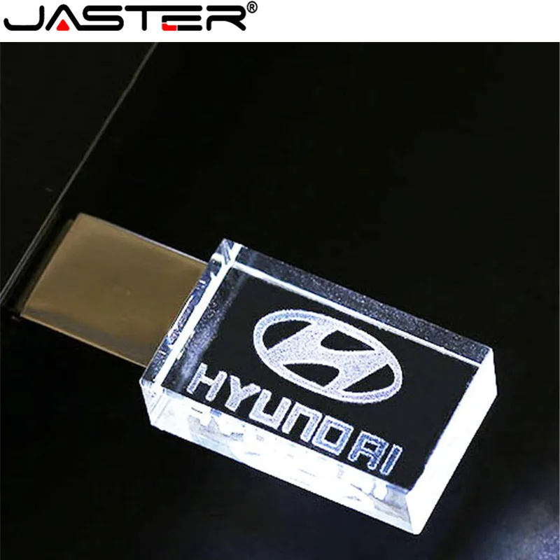 Современный Hyundai crystal + металлический флеш накопитель USB pendrive 4 ГБ 8 16 32 64 128 Гб