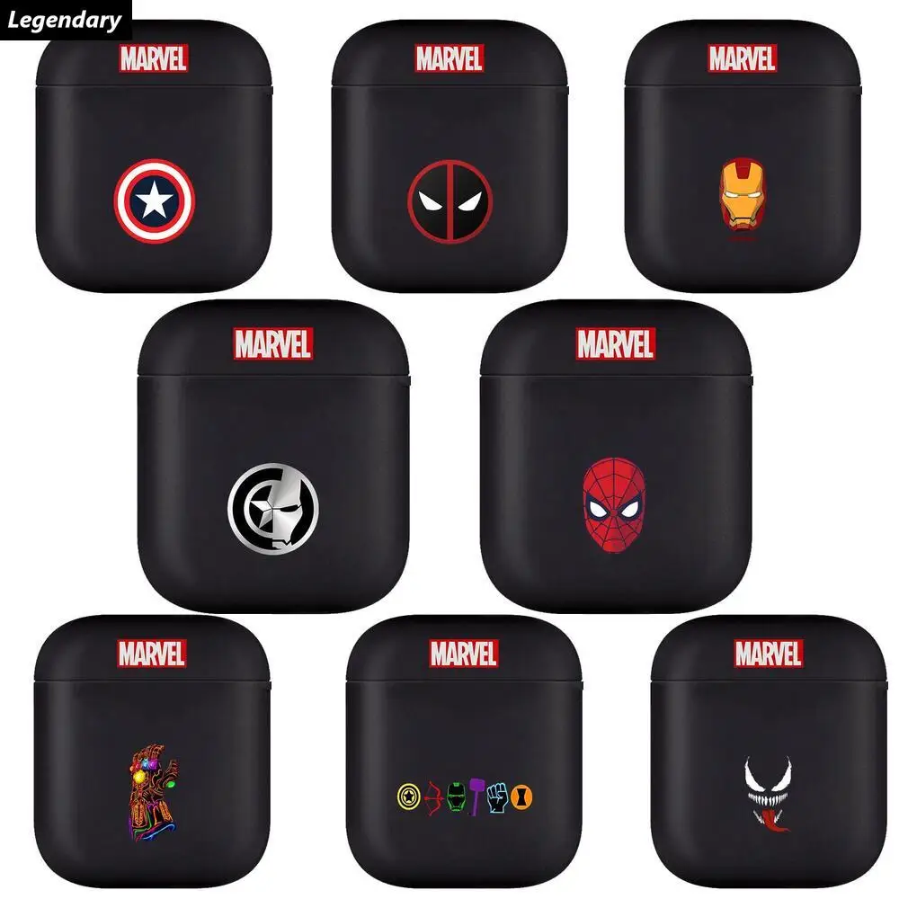 

Мягкие силиконовые чехлы marvel для Apple Airpods 1/2, защитный чехол для беспроводных Bluetooth наушников Apple Air Pods