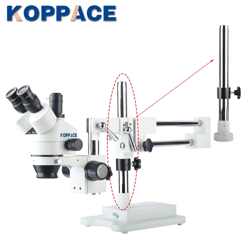 KOPPACE Колонка микроскопа фиксированный блок Длина 350 мм Диаметр маленького