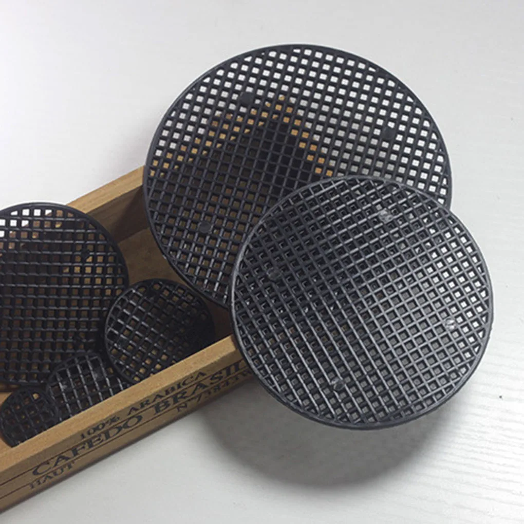 

100pcs Circular Bonsai Bottom Mesh Drainage Rigid Mesh Hole Screens Flower Pot Net Pad Stand Flower Pot Tray Hole Mesh Pad