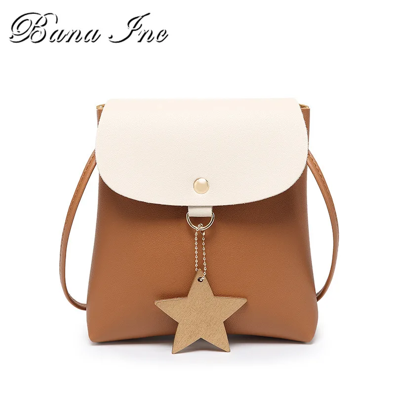

Ladies Mini Fashion Solid Color PU Leather Shoulder Bag Casual Messenger Bag Handbag Student Mobile Phone Bag Personalized Bag