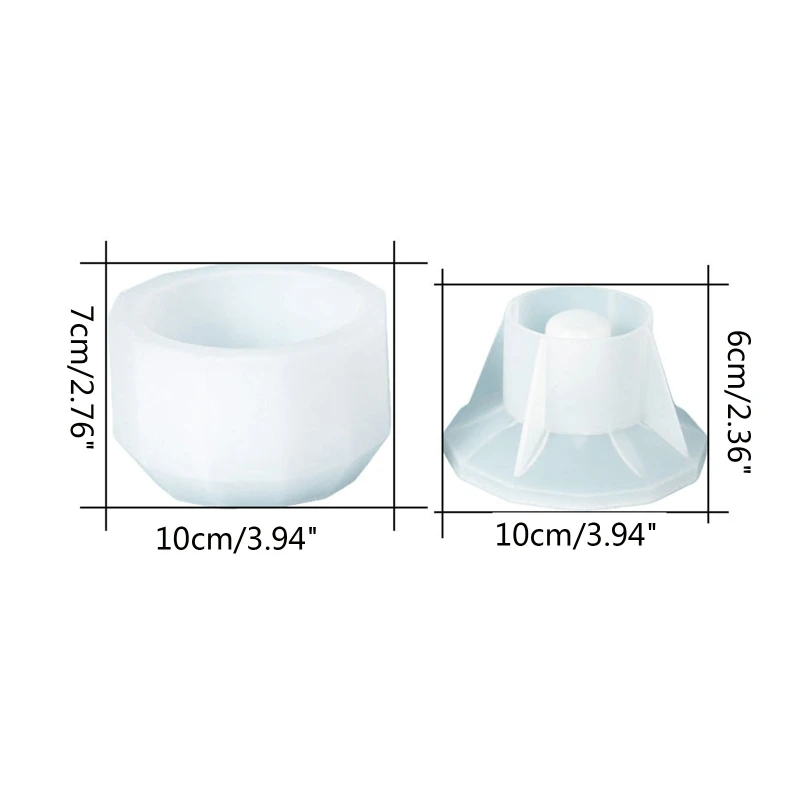 

X7YA Storage Box with Lid UV Crystal Epoxy Mold Handmade Jewelry Case Silicone Mould