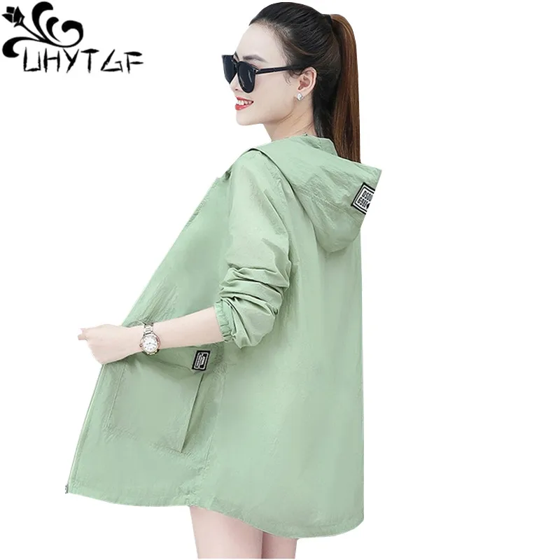 UHYTGF 2020 Новая летняя одежда для защиты от солнца женское тонкое пальто дышащая