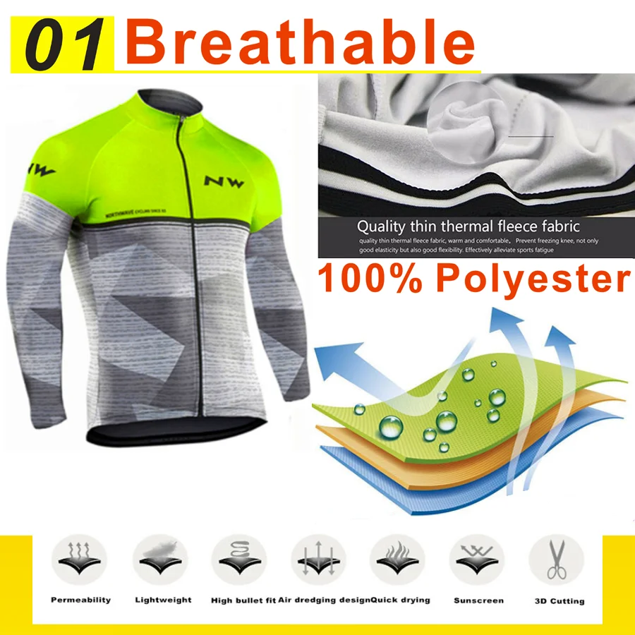 2019 NW сохраняющая тепло велосипедная команда полярная зимняя мужская одежда с