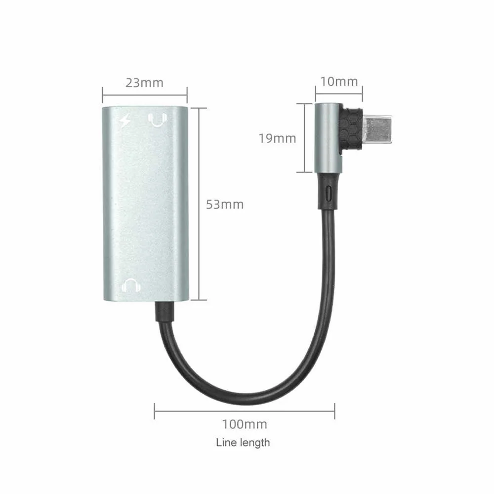 

Type-C Headphone Adapter with 3.5mm Headset Jack Support Voice Call PD 3.5 Quick Charger Function For Phone Laptop