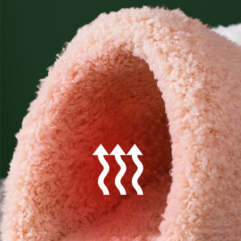 

Women Fur Slippers Winter House Cute Cat paw Designer Bedroom Floor Mute Couple Plush Shoes Nonslip Indoor Women Fluffy Slippers