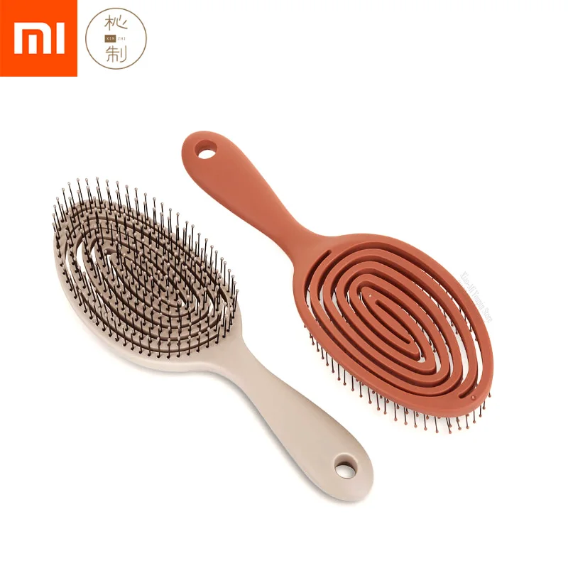Расслабляющая эластичная Массажная расческа Xiaomi Xinzhi портативная щетка для волос