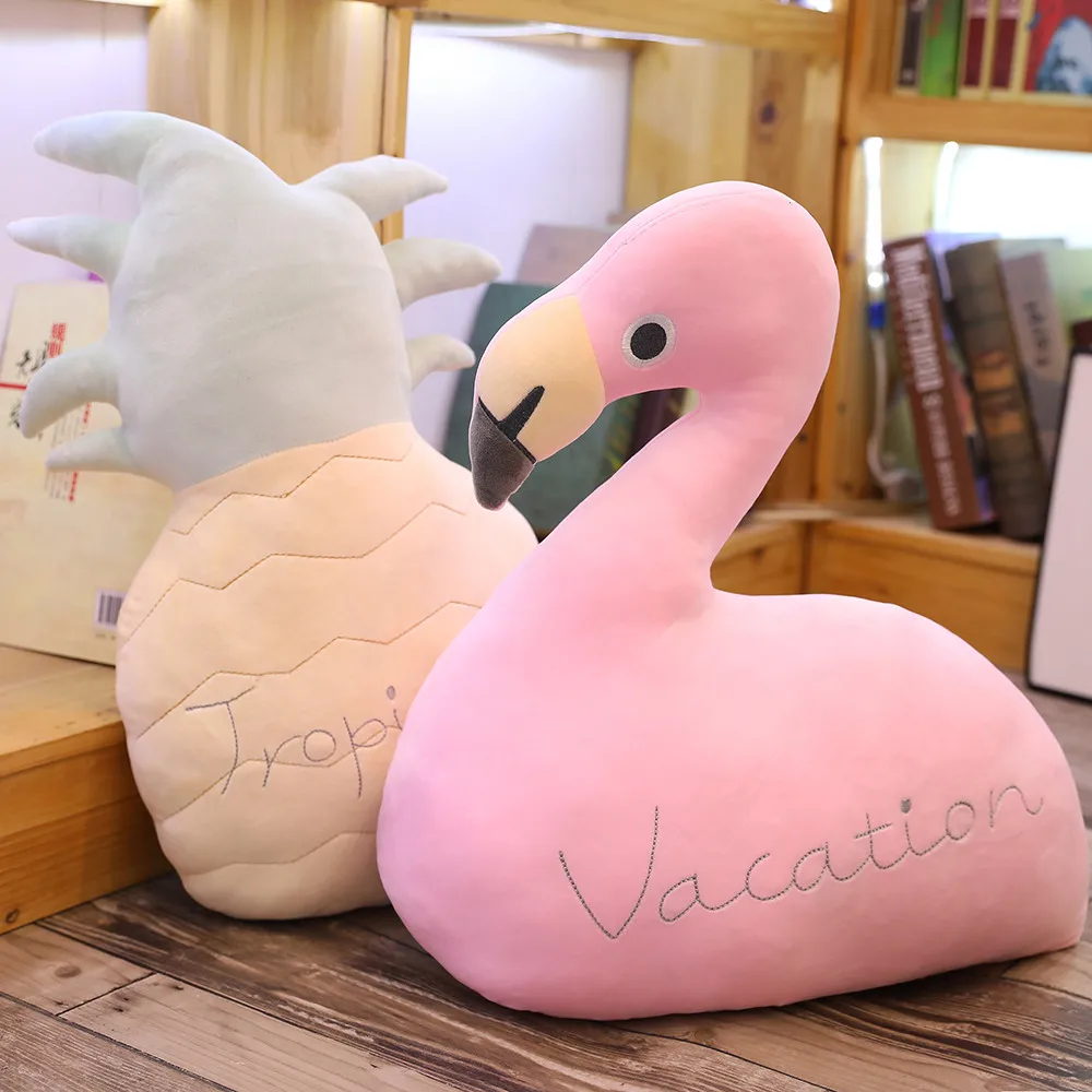 

Ins Hot Selling Flamingo Shell Pillow Soft Plush Animal Flamingo Plush Pillow Girl Birthday Gift Home Decoration