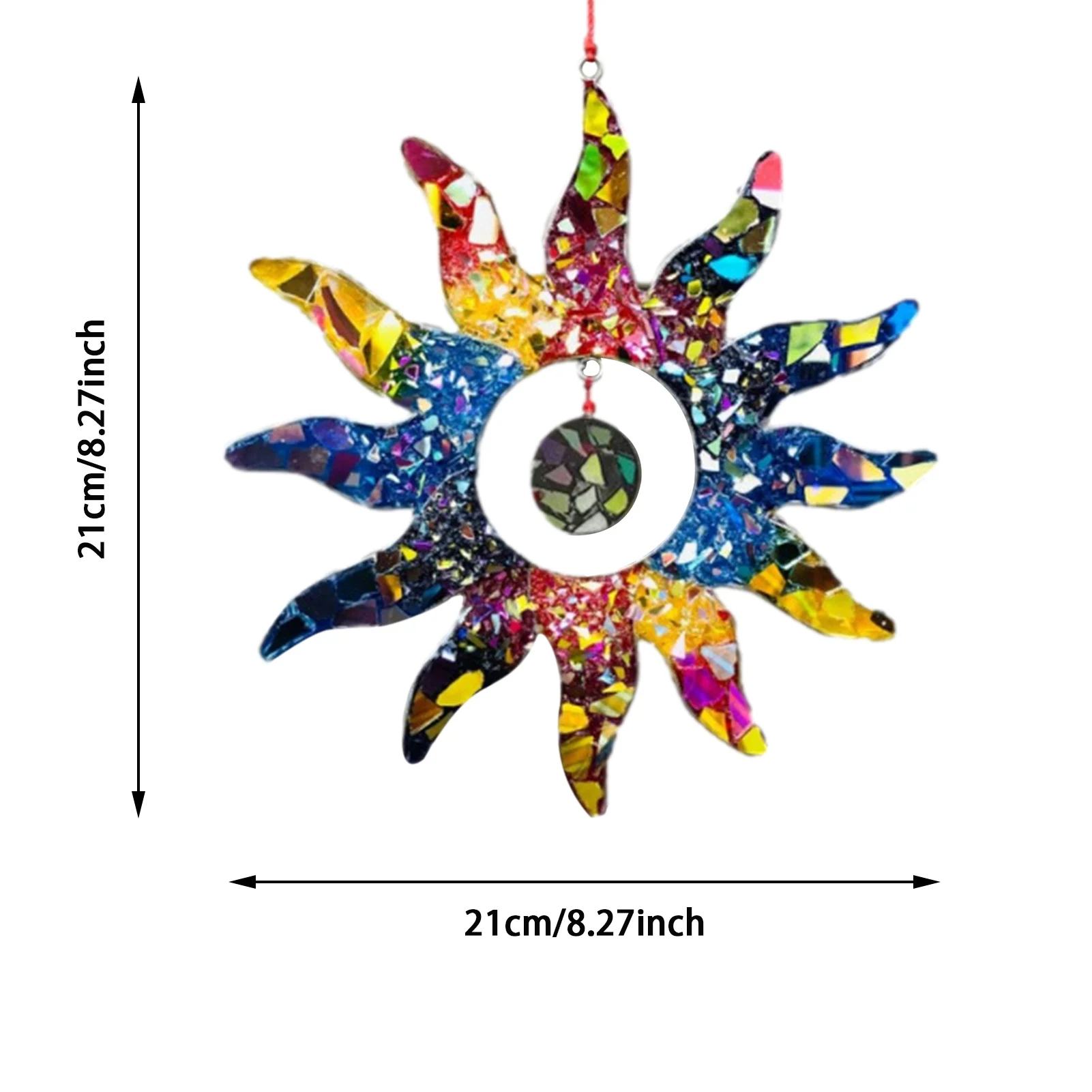 

Rainbow Sun Suncatcher Stained Glass Window Hanging Decoration Stained Glass Ornaments For Home Hanging Decor