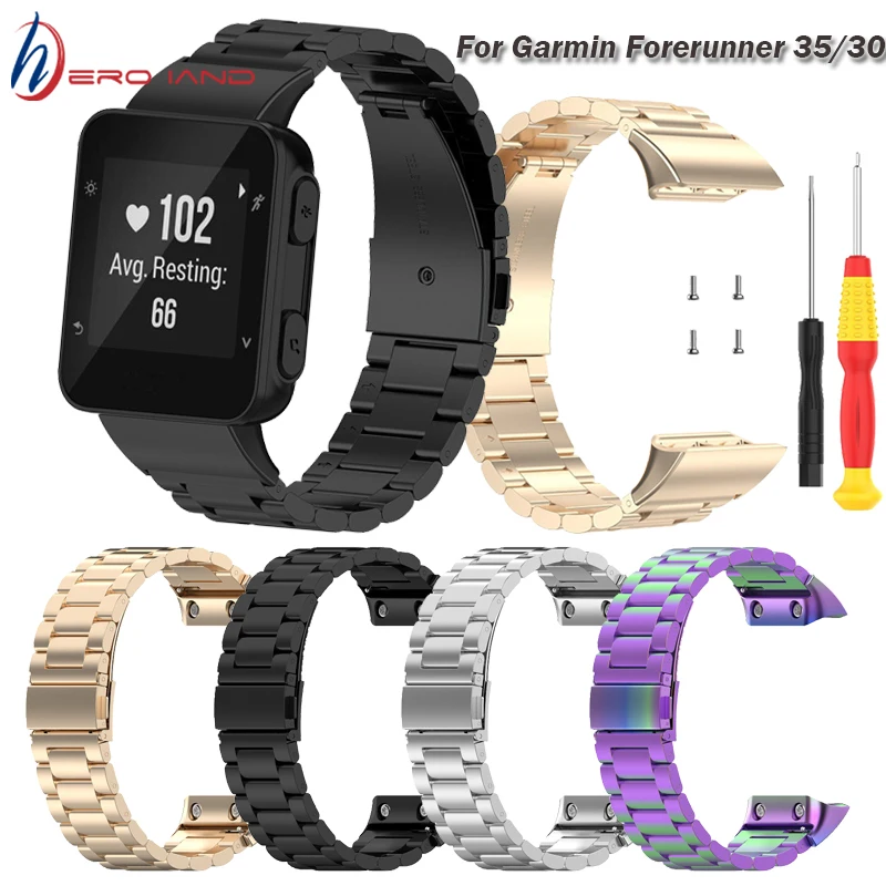 

Stainless Steel Strap For Garmin Forerunner 35/30/35J Smart Watch Replacement Metal Wristband For Garmin ForeAthlete 35J Correa