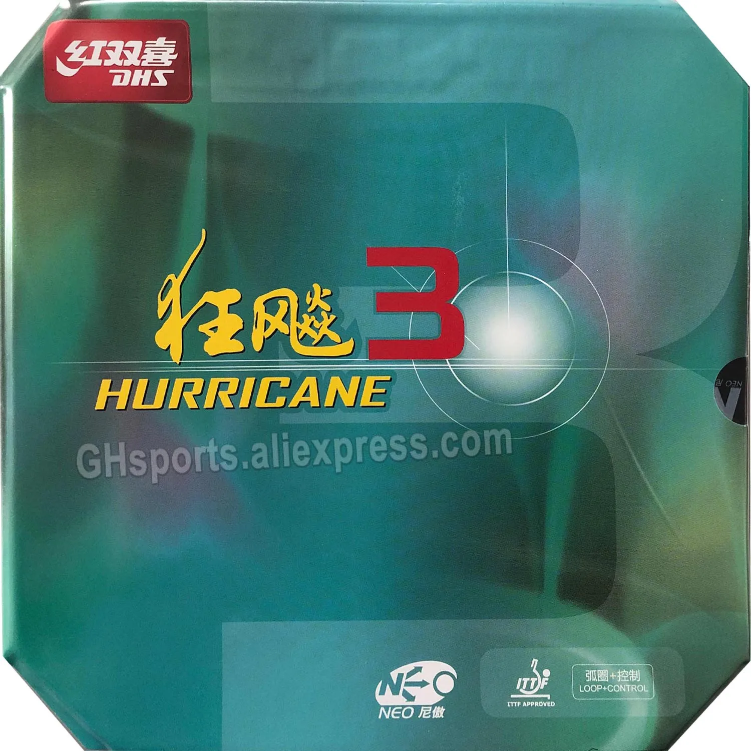 Description Picture 4 of itemDHS NEO Hurricane 3 Attack Loop Pips-In Table Tennis PingPong Rubber With Sponge